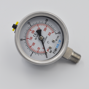 Manovacuometro 63 mm -1+5bar, -30″ Hg+70 psi Inox Total Inferior PRIMETECH