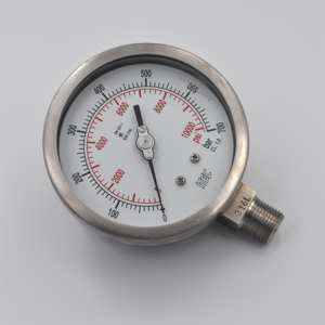 Manómetro Inox. Total, rango 0 – 700 bar/0 –  10000 psi,