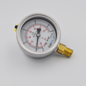 Manovacuometro 63 mm -1+3bar/-30″ Hg+40 psi Inox Bronce Inferior PRIMETECH